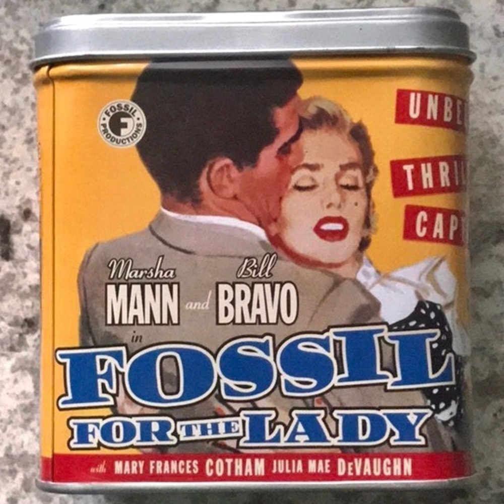 STASH CAN Vintage Fossil Can BRC 0074 5/98